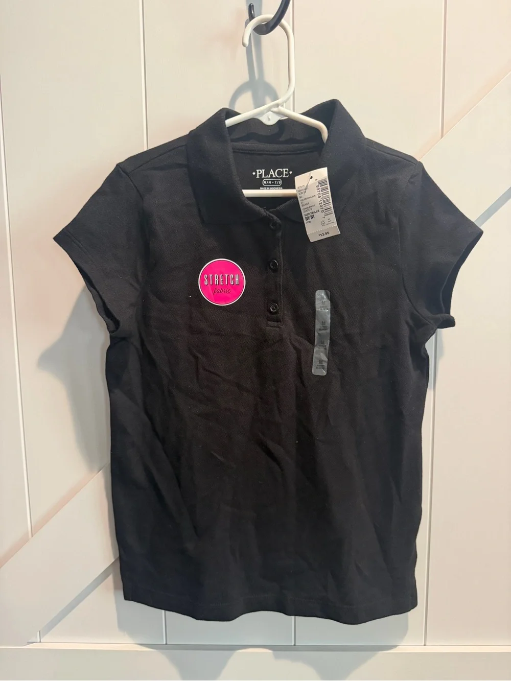 The Children's Place Black Uniform Stretch Polo Shirt - Set of 4